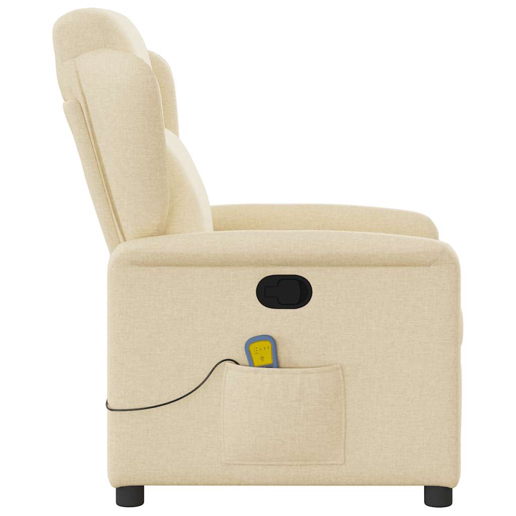 Fauteuil de massage inclinable Crème Tissu - XIOS