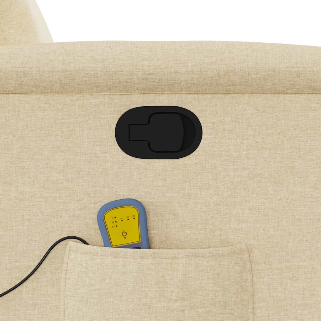 Fauteuil de massage inclinable Crème Tissu - XIOS