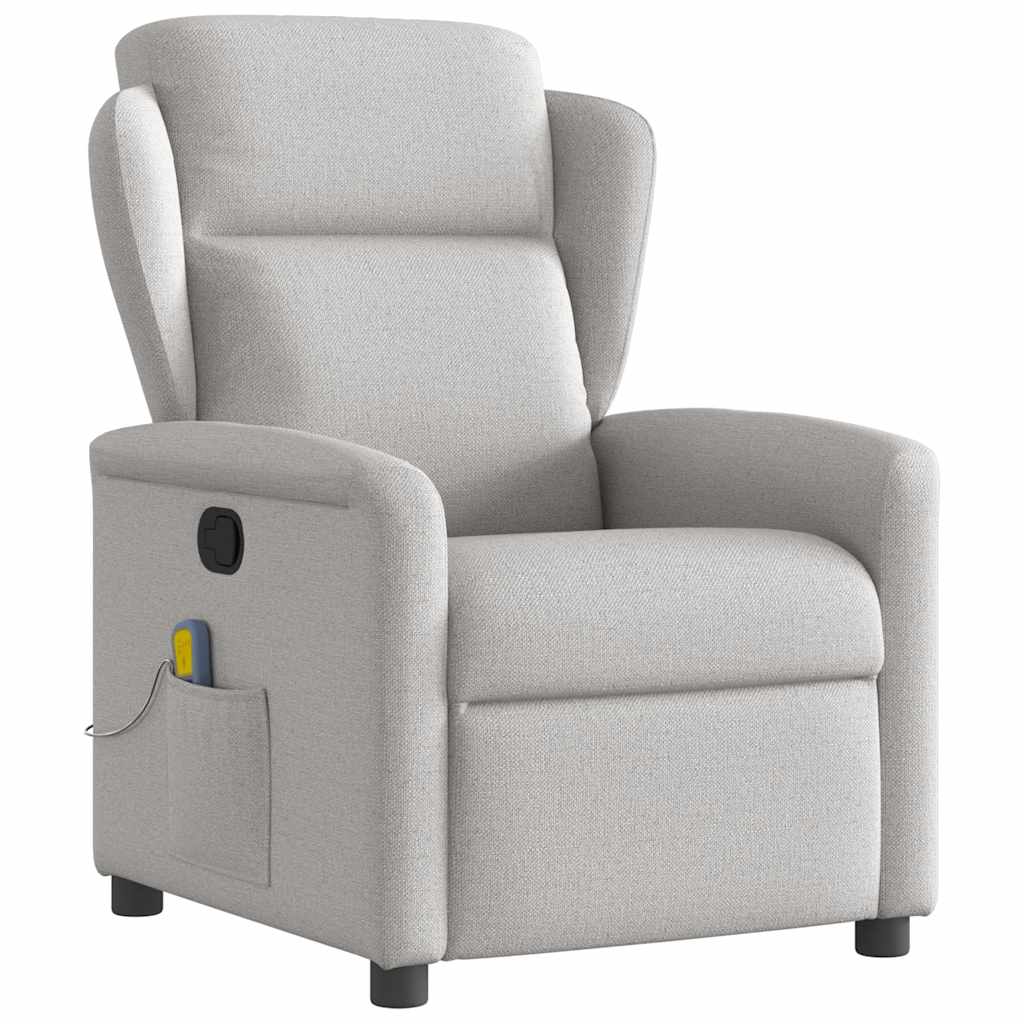 Fauteuil de massage inclinable gris nuage tissu - XIOS