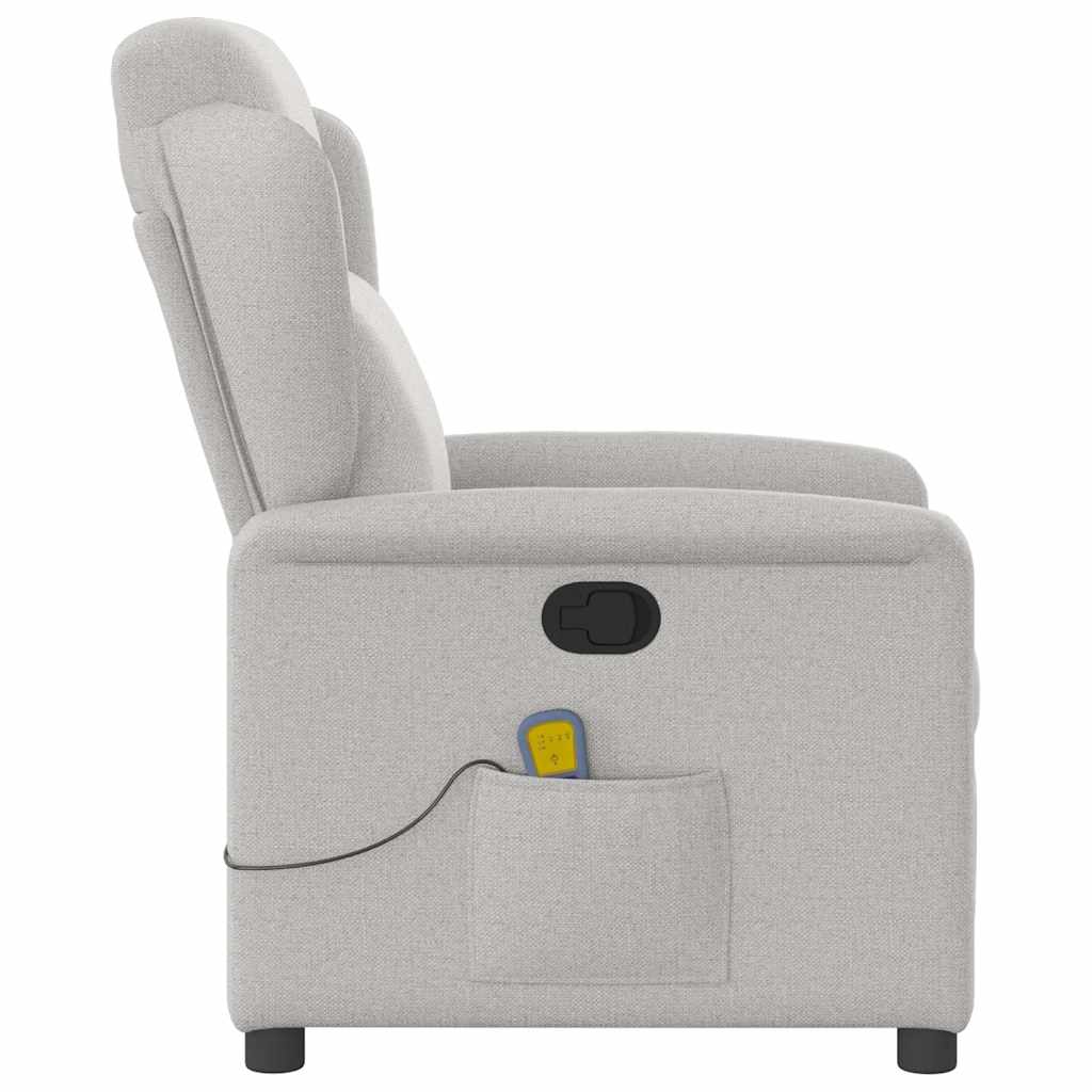 Fauteuil de massage inclinable gris nuage tissu - XIOS