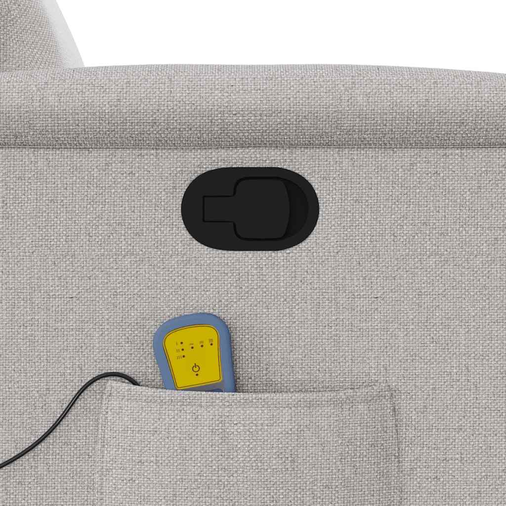 Fauteuil de massage inclinable gris nuage tissu - XIOS