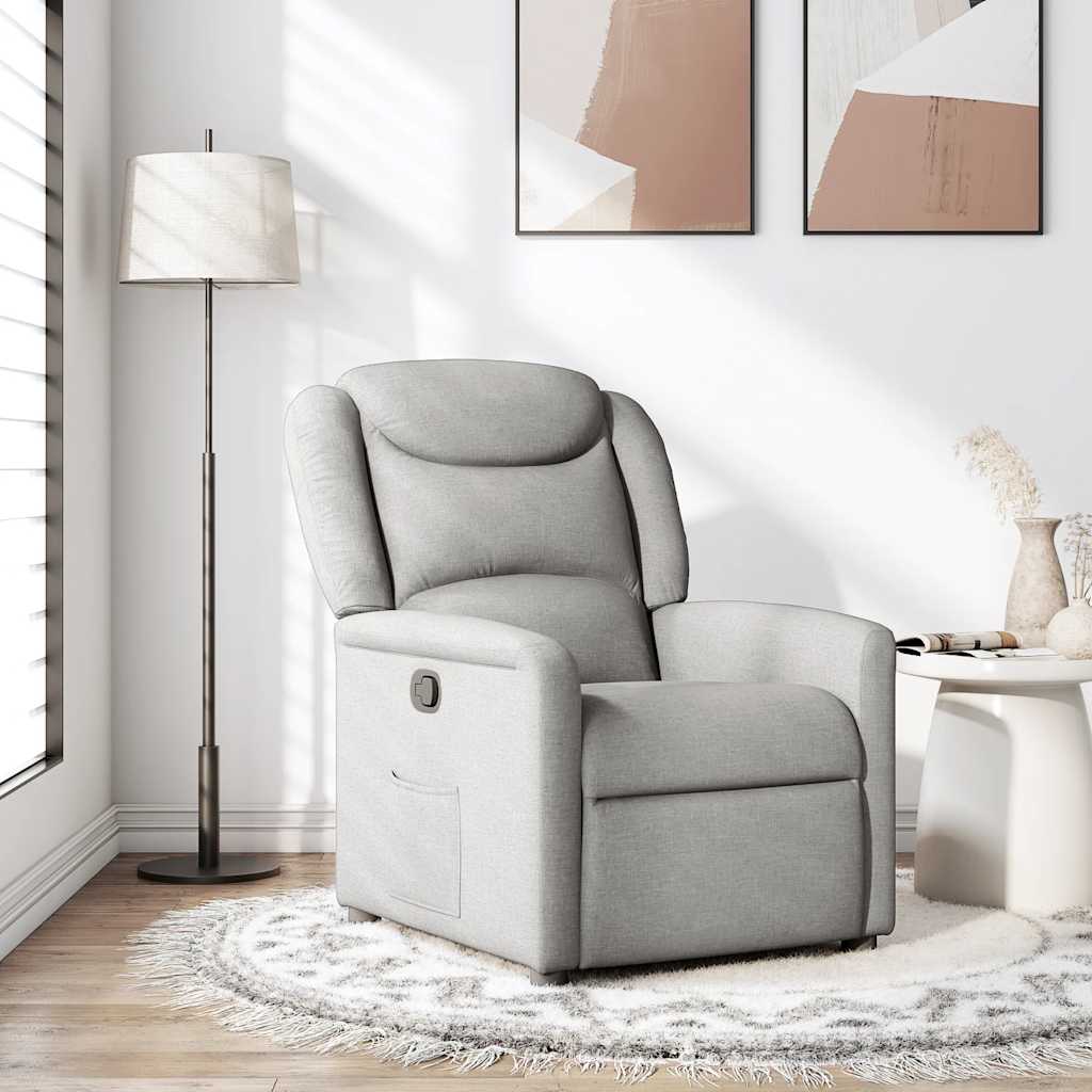 Fauteuil inclinable gris nuage tissu - XIOS