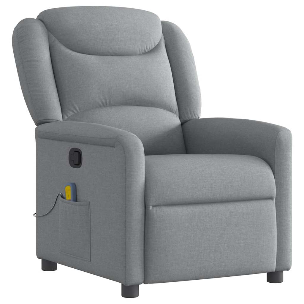 Fauteuil de massage inclinable Gris clair Tissu - XIOS