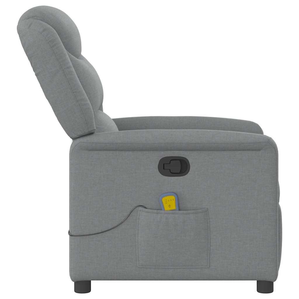 Fauteuil de massage inclinable Gris clair Tissu - XIOS