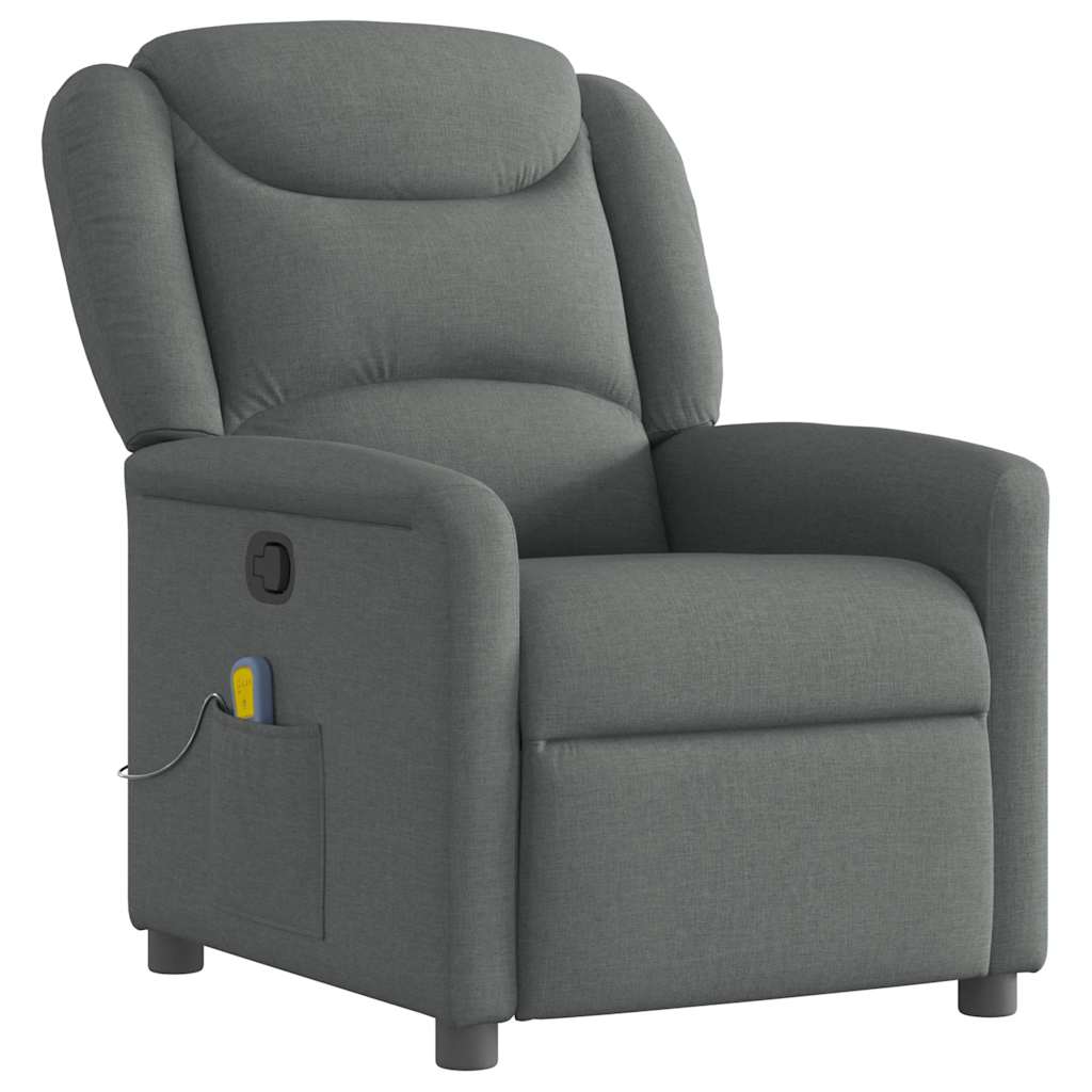 Fauteuil de massage inclinable Gris foncé Tissu - XIOS