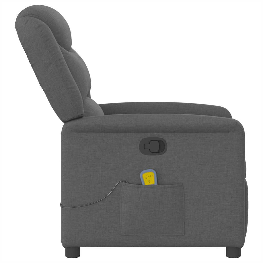 Fauteuil de massage inclinable Gris foncé Tissu - XIOS