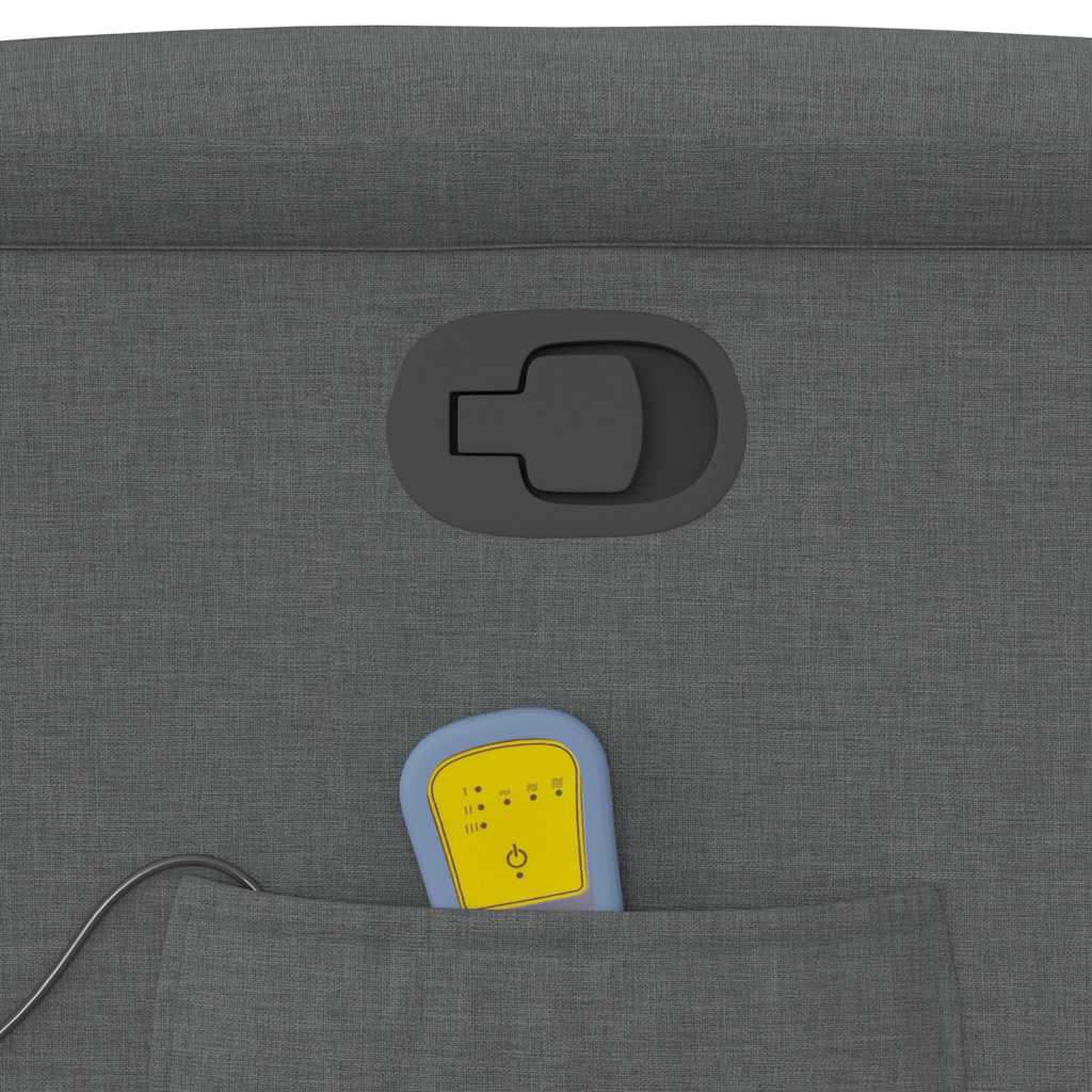 Fauteuil de massage inclinable Gris foncé Tissu - XIOS