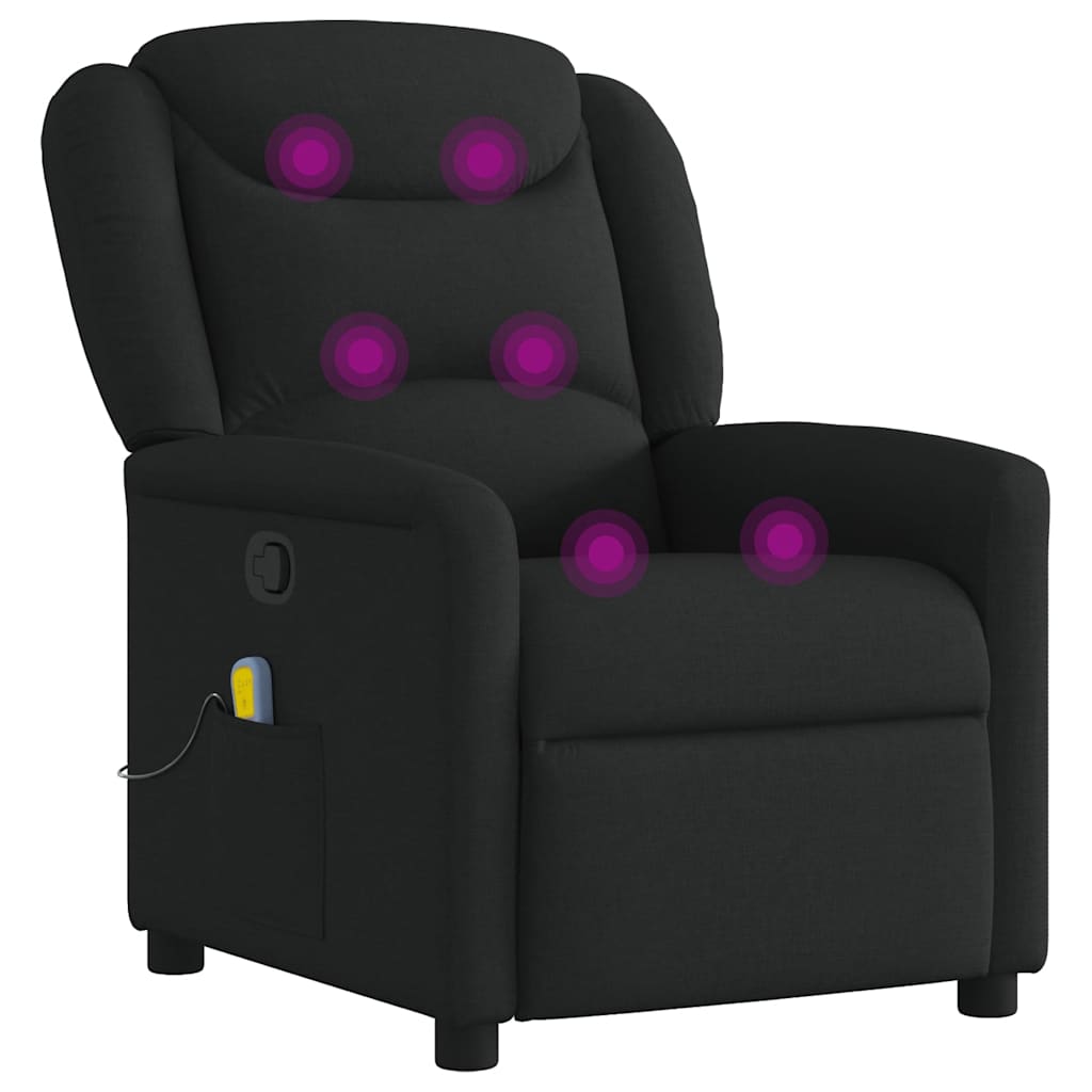 Fauteuil de massage inclinable Noir Tissu - XIOS