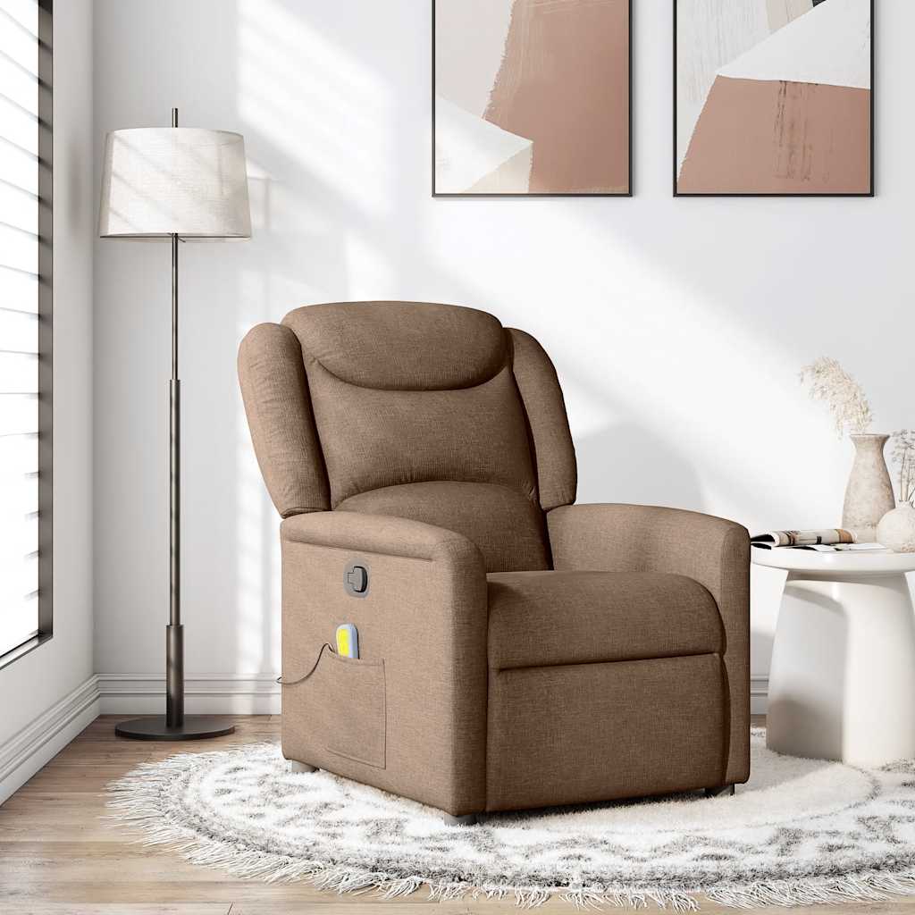 Fauteuil de massage inclinable Marron Tissu - XIOS