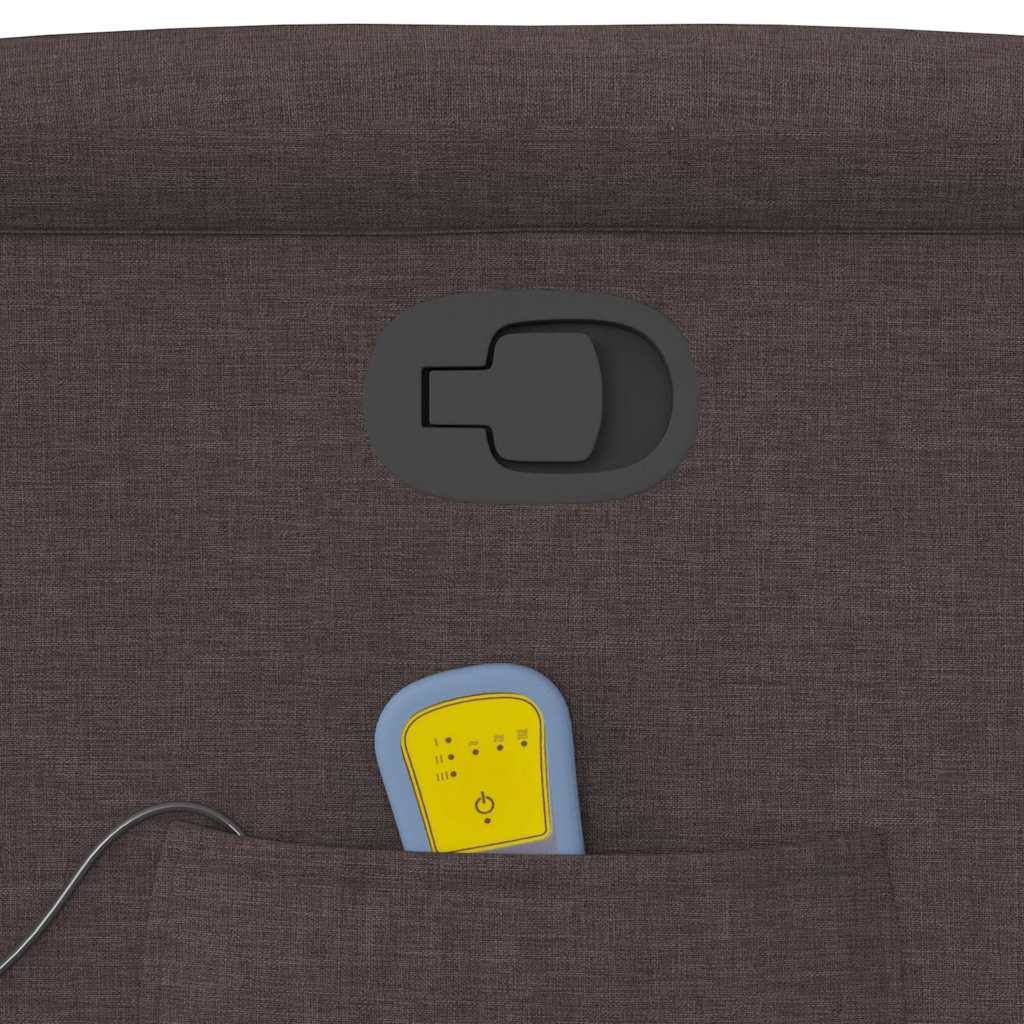 Fauteuil de massage inclinable Marron foncé Tissu - XIOS