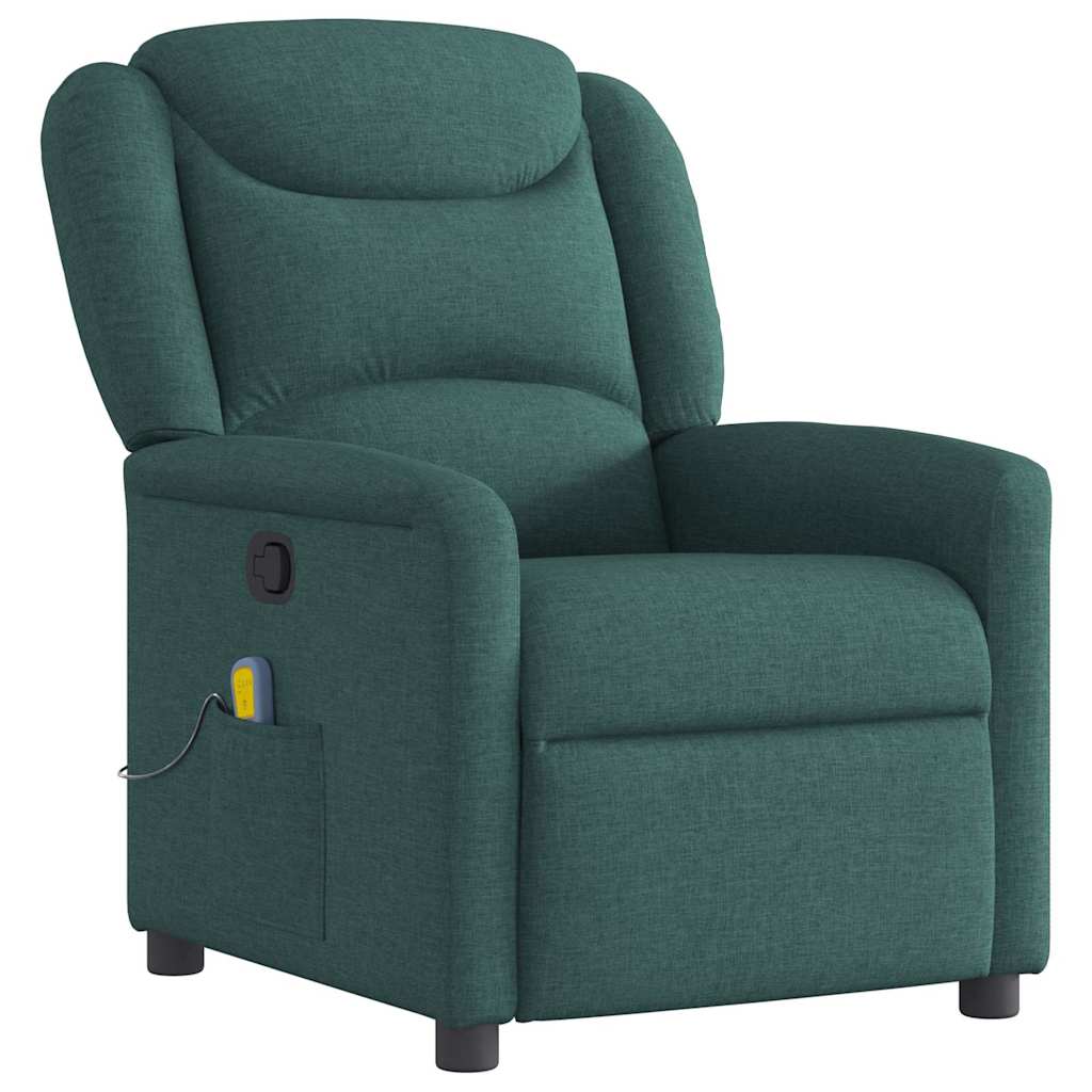 Fauteuil de massage inclinable Vert foncé Tissu - XIOS