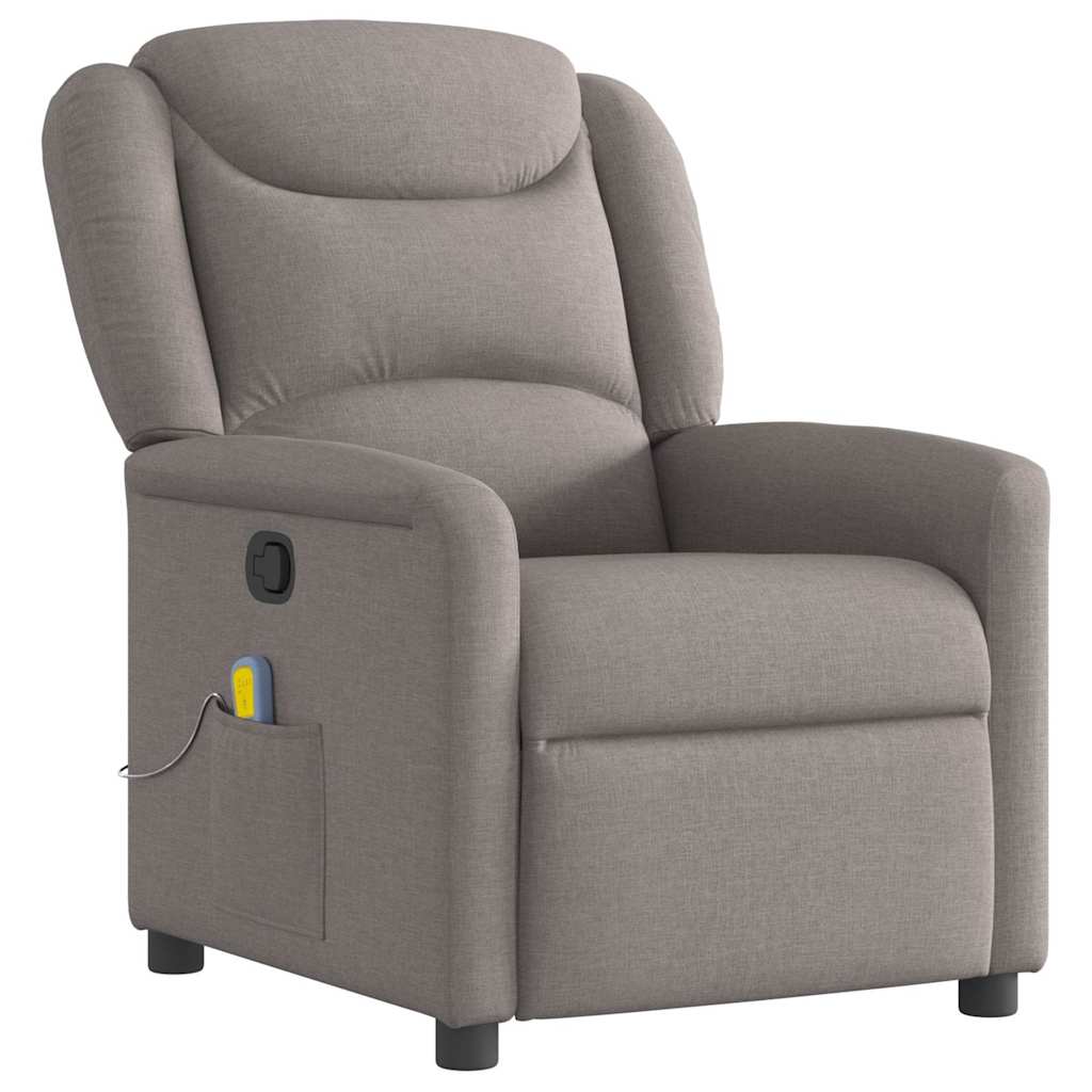Fauteuil de massage inclinable Taupe Tissu - XIOS