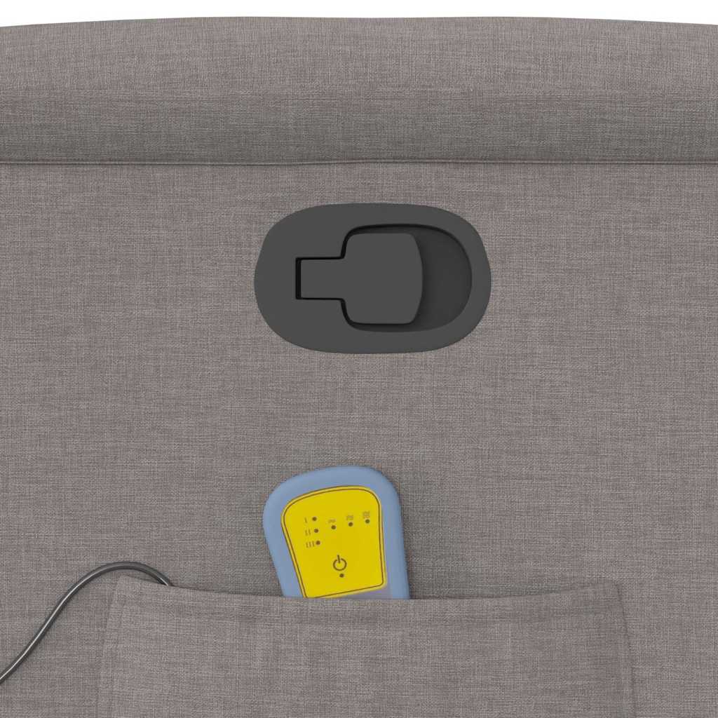 Fauteuil de massage inclinable Taupe Tissu - XIOS