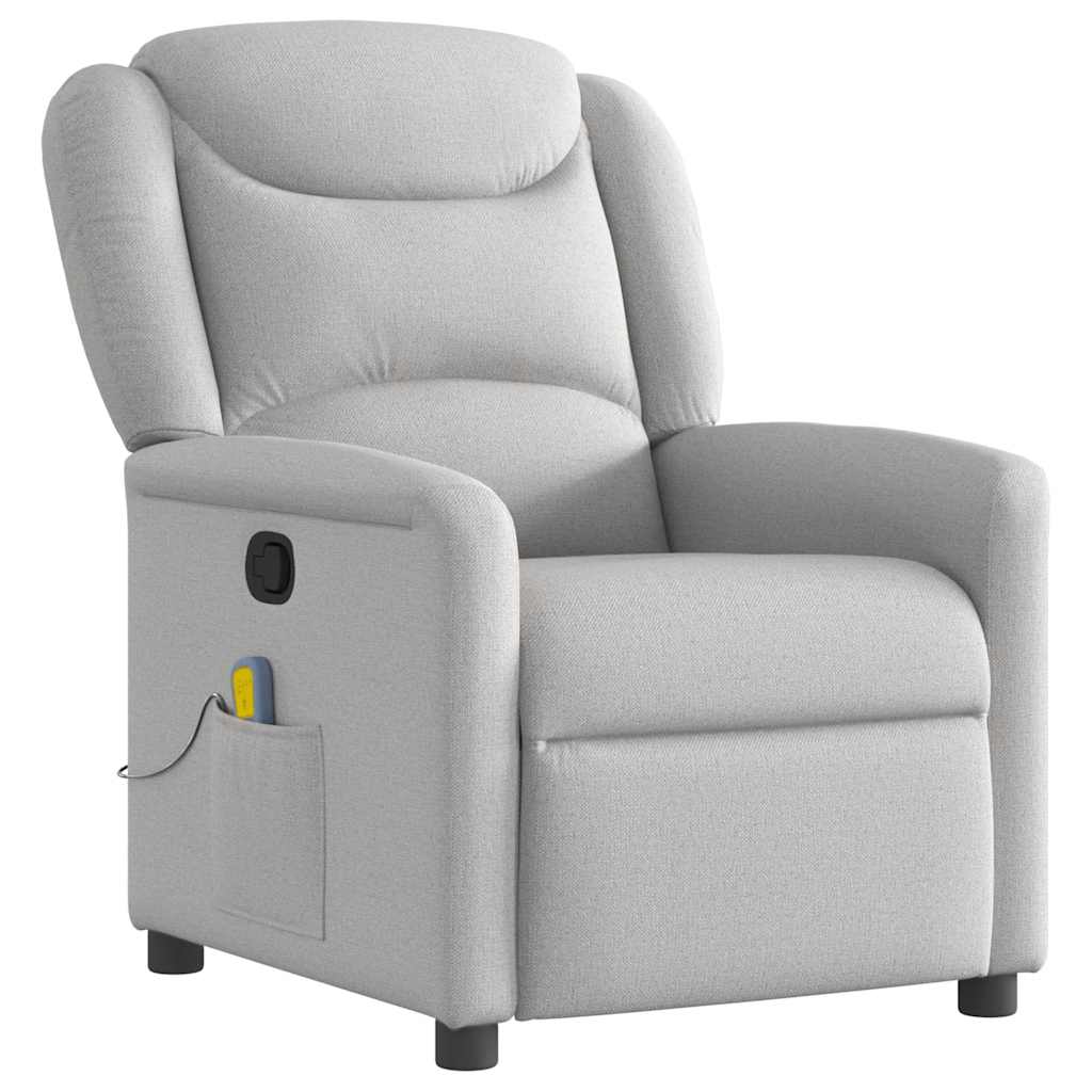 Fauteuil de massage inclinable gris nuage tissu - XIOS