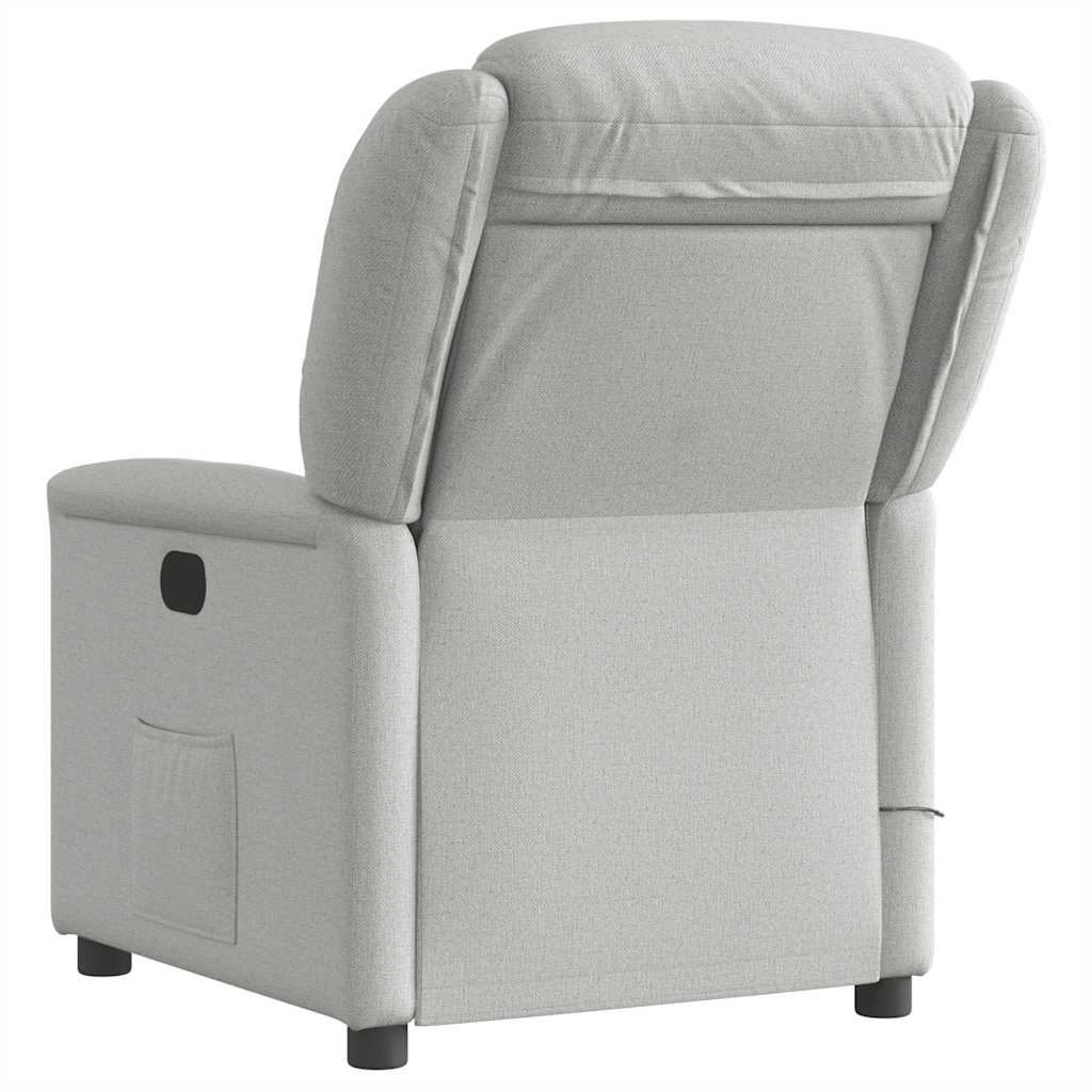Fauteuil de massage inclinable gris nuage tissu - XIOS