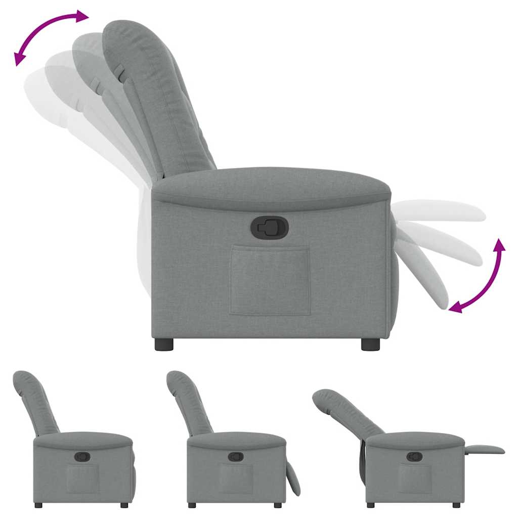Fauteuil inclinable Gris clair Tissu - XIOS