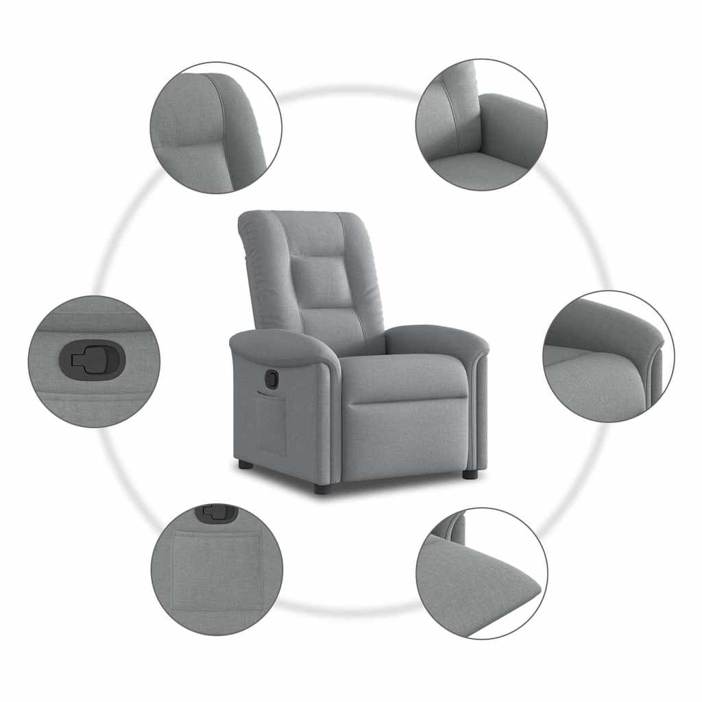 Fauteuil inclinable Gris clair Tissu - XIOS