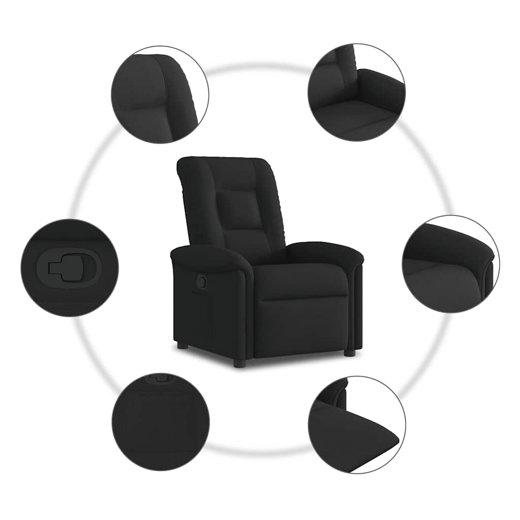 Fauteuil inclinable Noir Tissu - XIOS