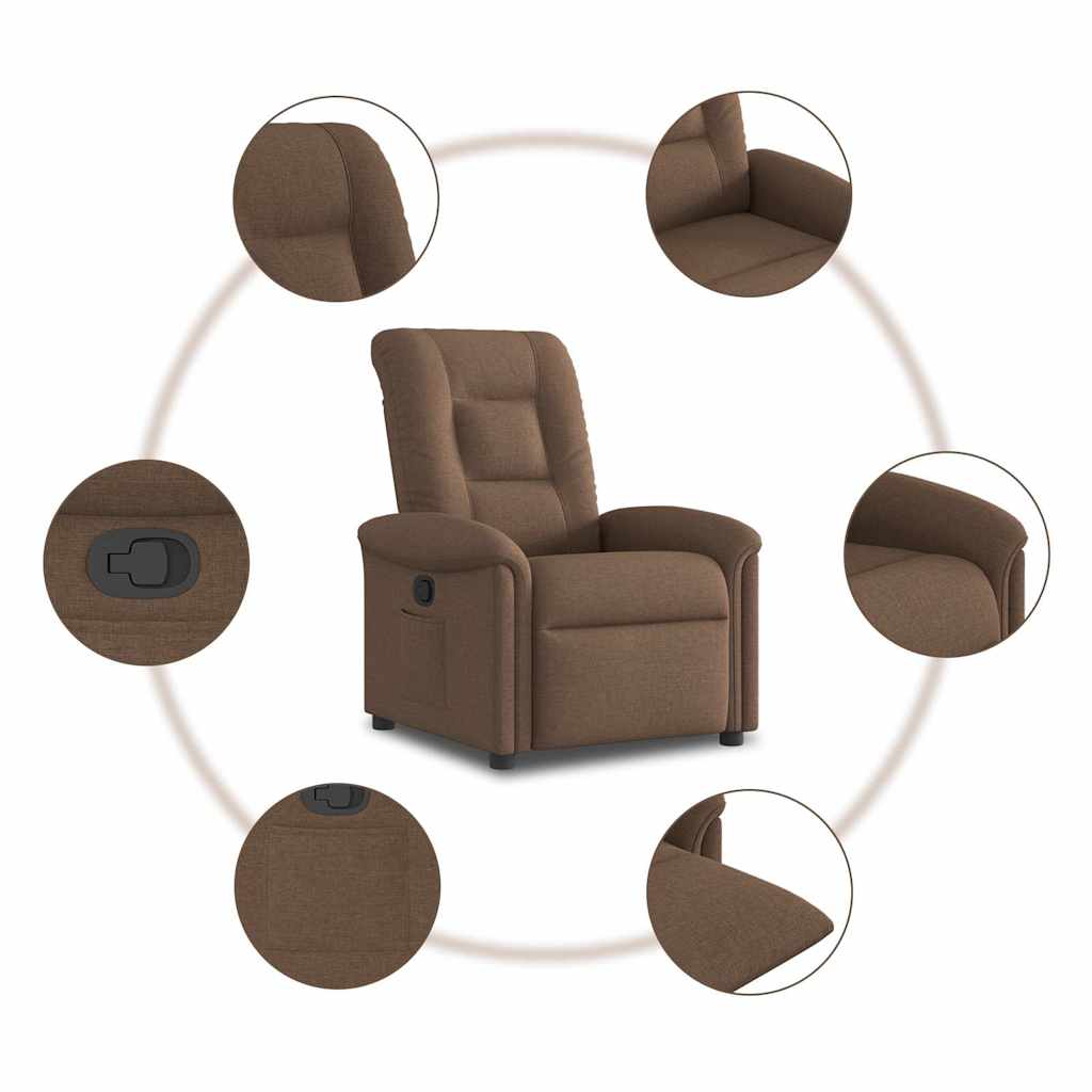 Fauteuil inclinable Marron Tissu - XIOS