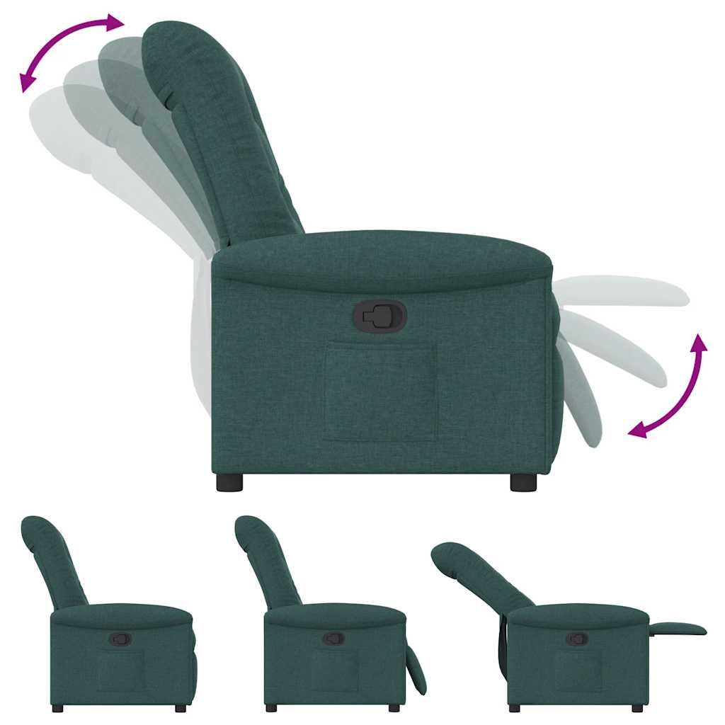 Fauteuil inclinable Vert foncé Tissu - XIOS