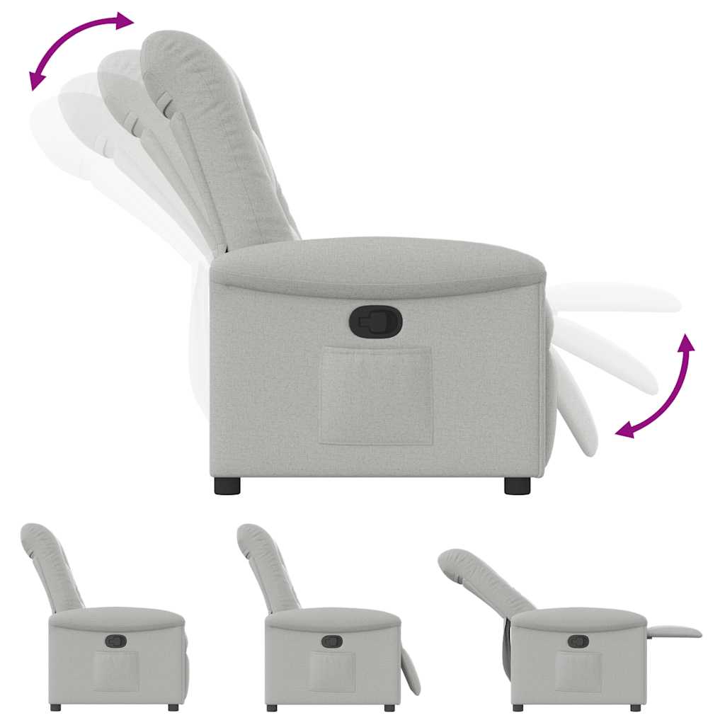 Fauteuil inclinable gris nuage tissu - XIOS