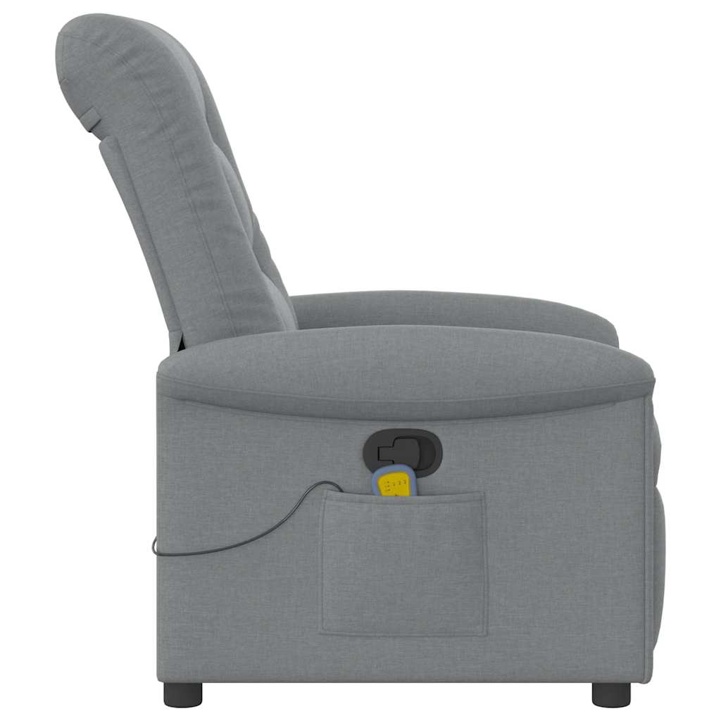 Fauteuil de massage inclinable Gris clair Tissu - XIOS