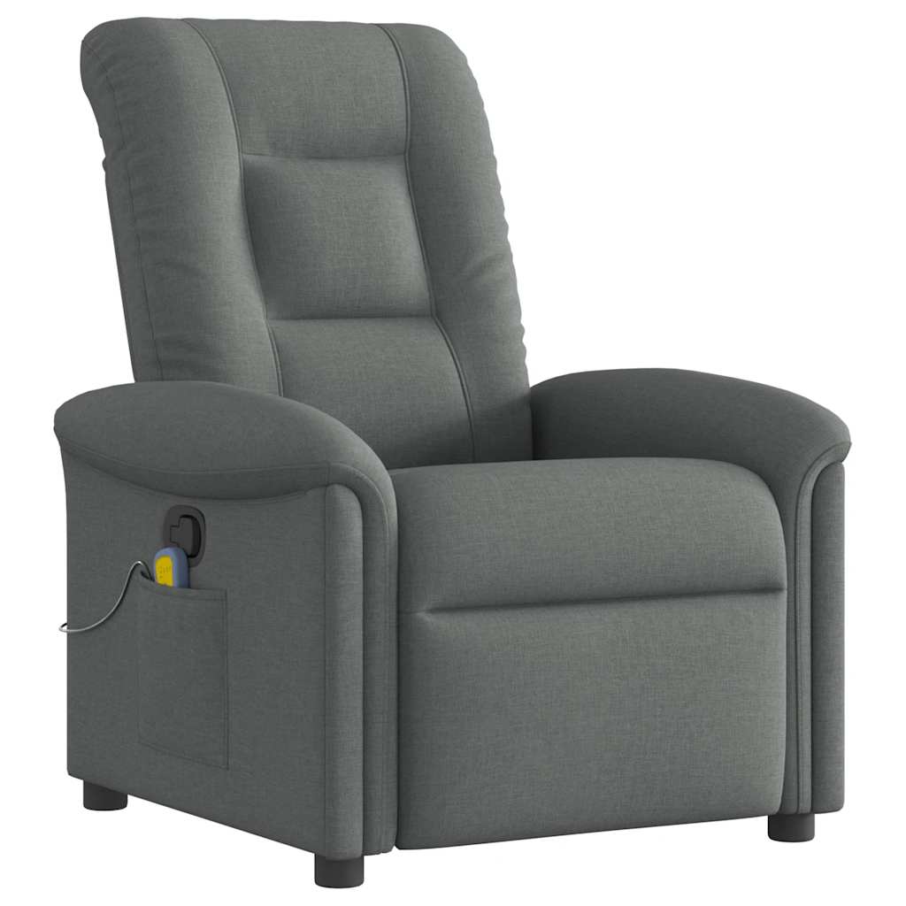 Fauteuil de massage inclinable Gris foncé Tissu - XIOS