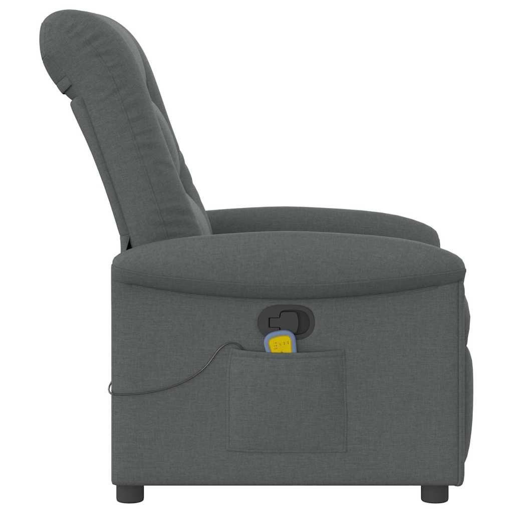 Fauteuil de massage inclinable Gris foncé Tissu - XIOS