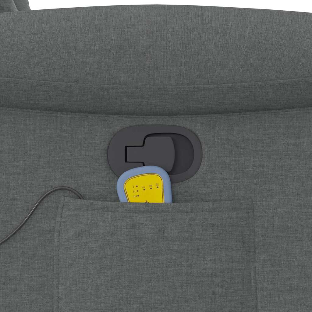 Fauteuil de massage inclinable Gris foncé Tissu - XIOS