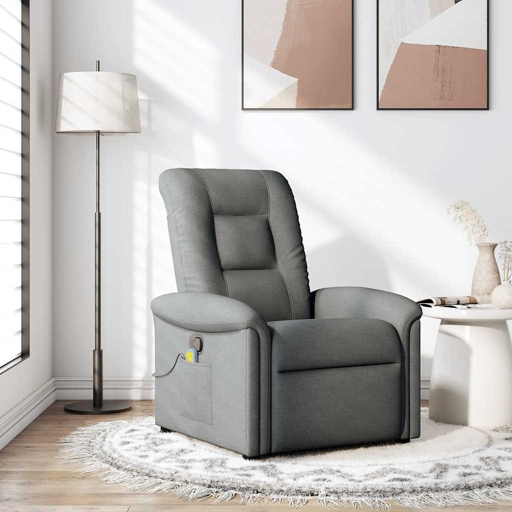 Fauteuil de massage inclinable Gris foncé Tissu - XIOS