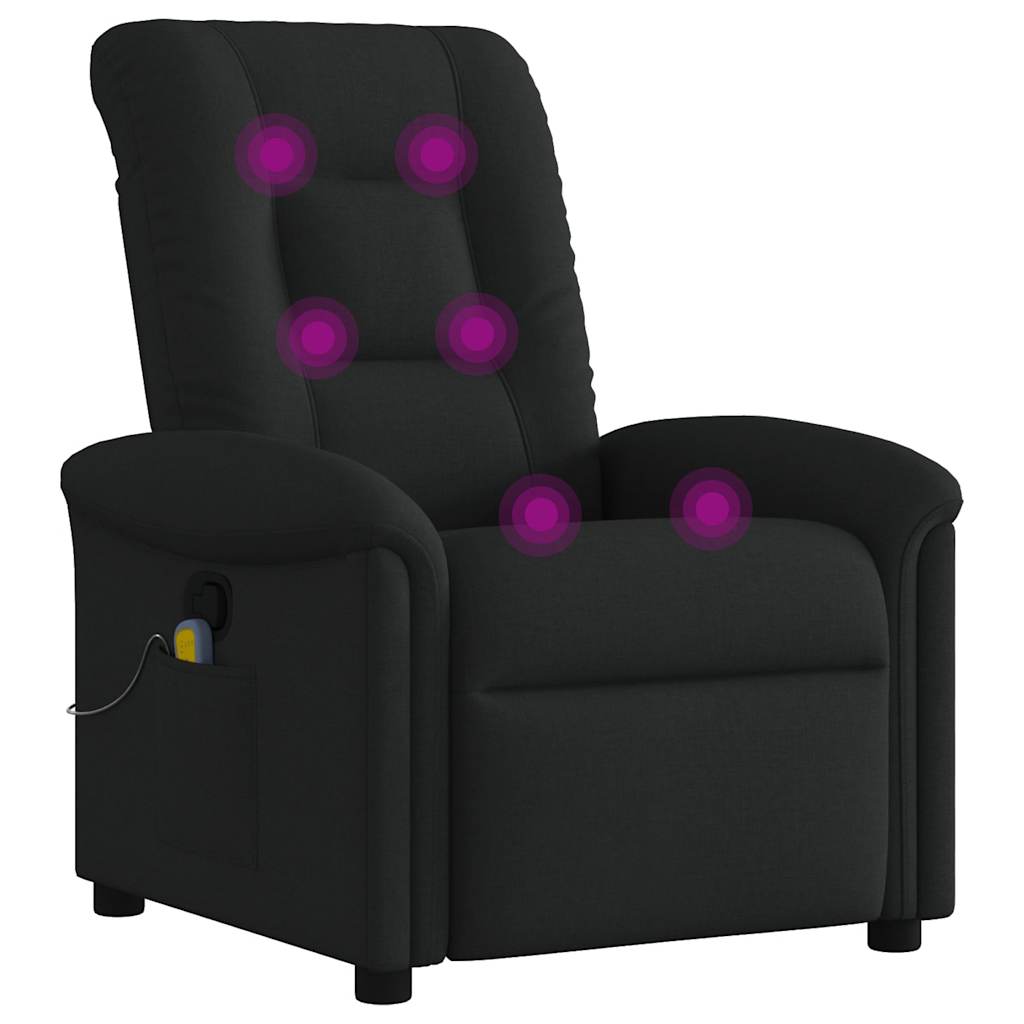 Fauteuil de massage inclinable Noir Tissu - XIOS