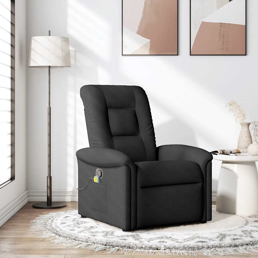 Fauteuil de massage inclinable Noir Tissu - XIOS