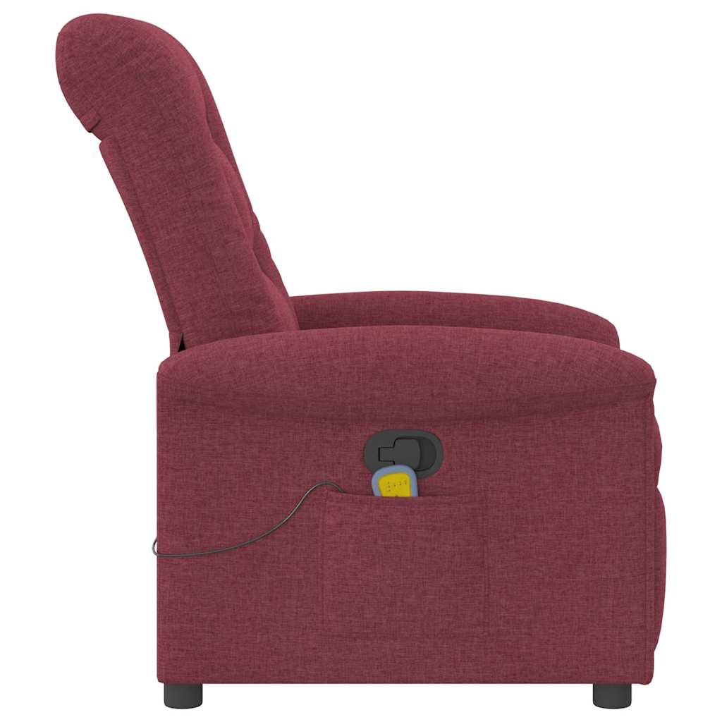 Fauteuil de massage inclinable Rouge bordeaux Tissu - XIOS