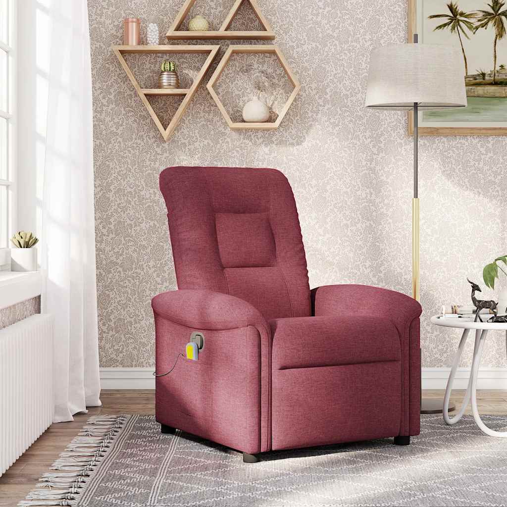 Fauteuil de massage inclinable Rouge bordeaux Tissu - XIOS