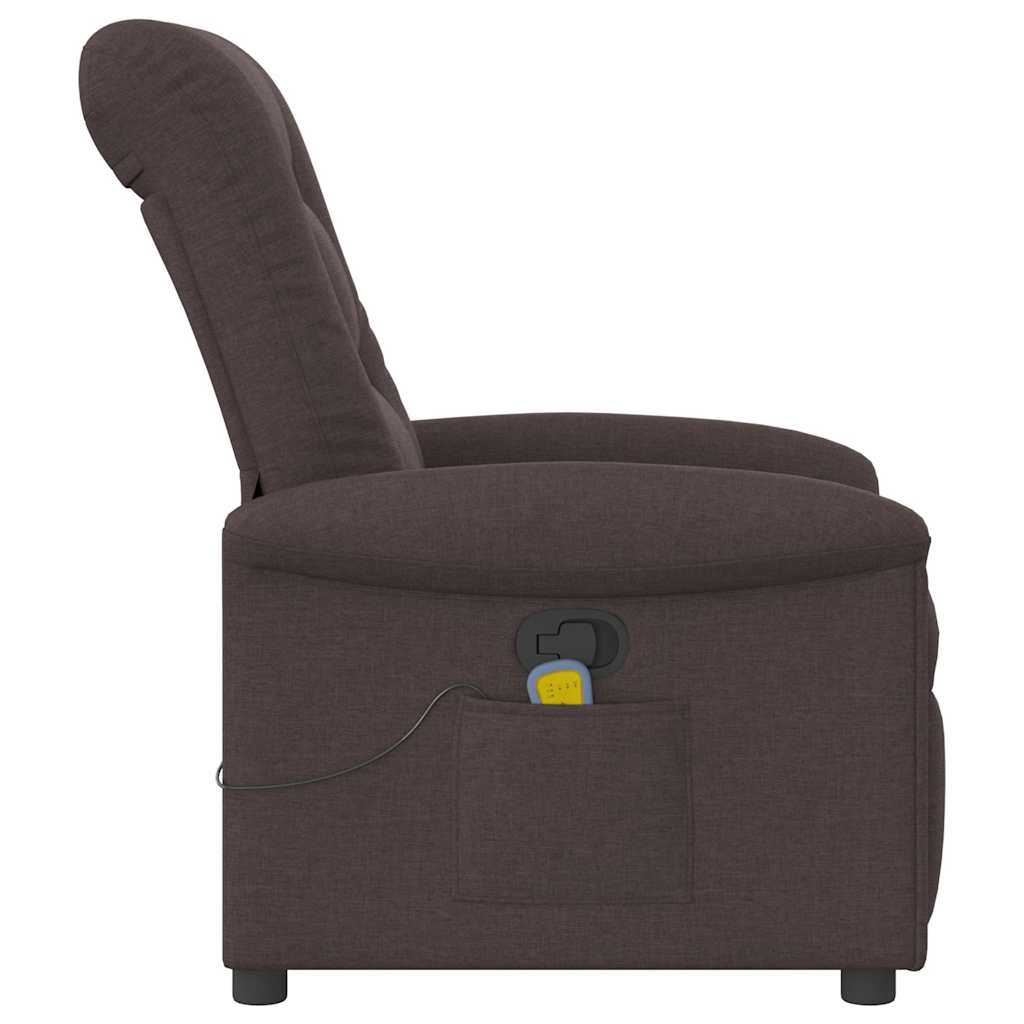 Fauteuil de massage inclinable Marron foncé Tissu - XIOS