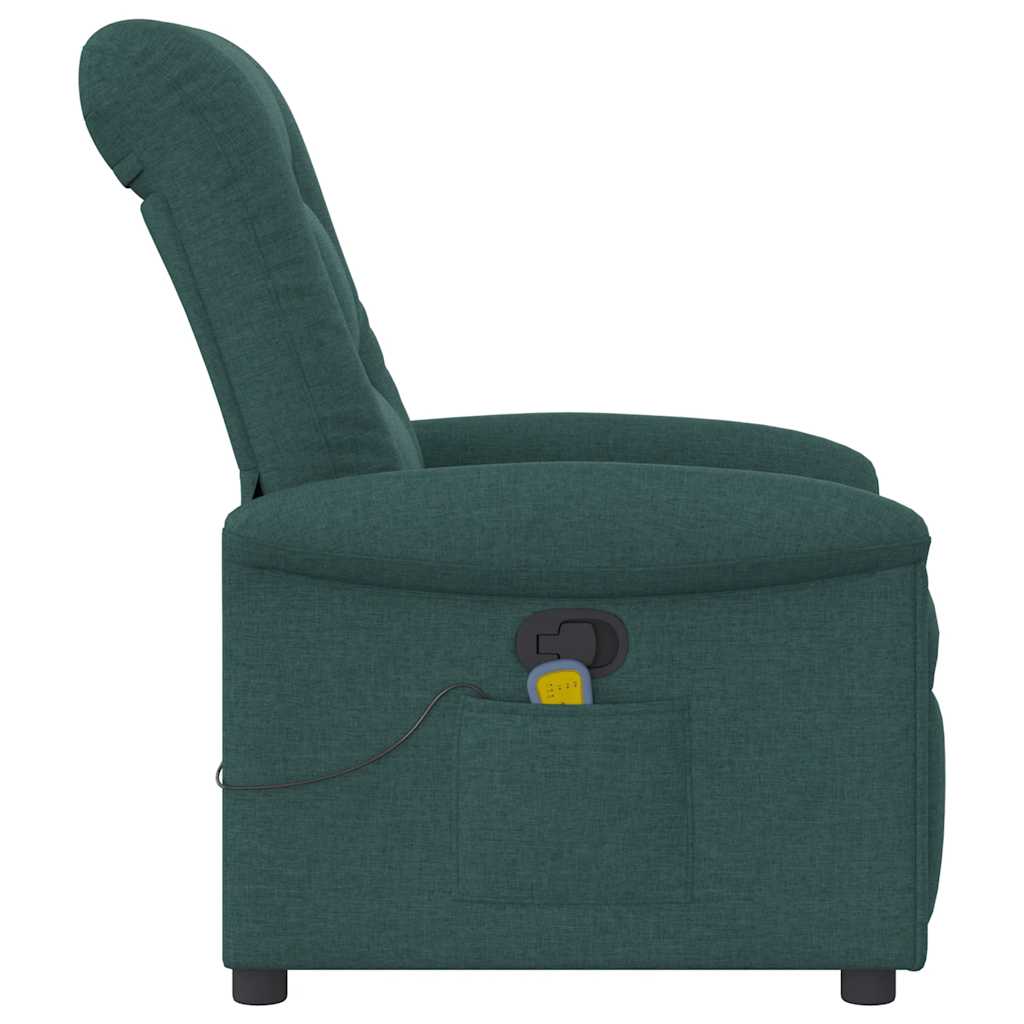 Fauteuil de massage inclinable Vert foncé Tissu - XIOS