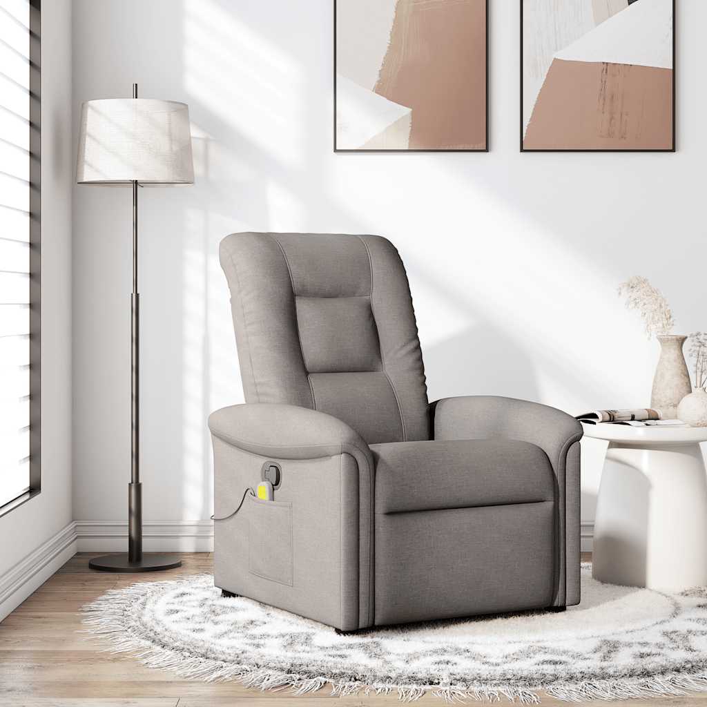 Fauteuil de massage inclinable Taupe Tissu - XIOS