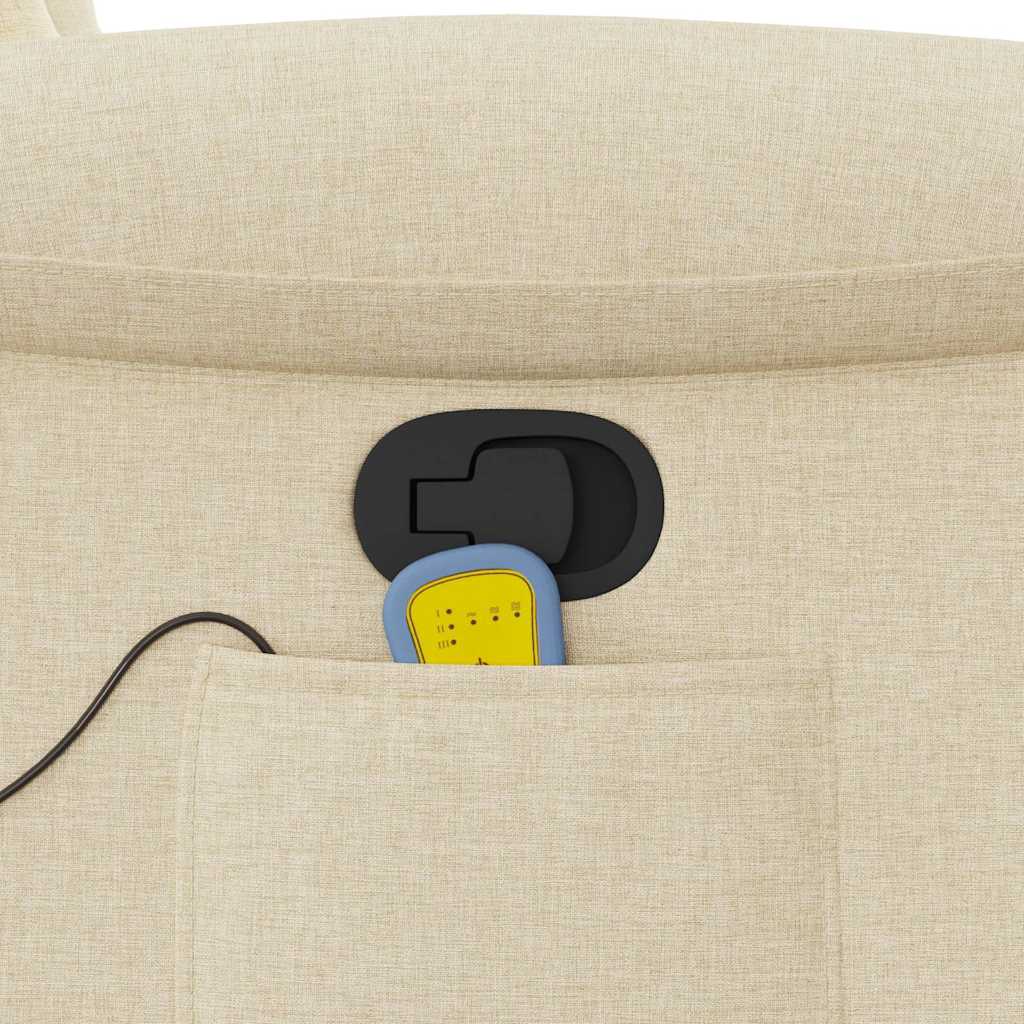 Fauteuil de massage inclinable Crème Tissu - XIOS