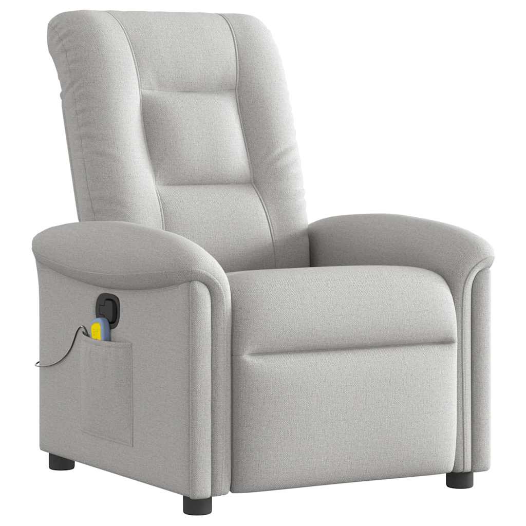 Fauteuil de massage inclinable gris nuage tissu - XIOS