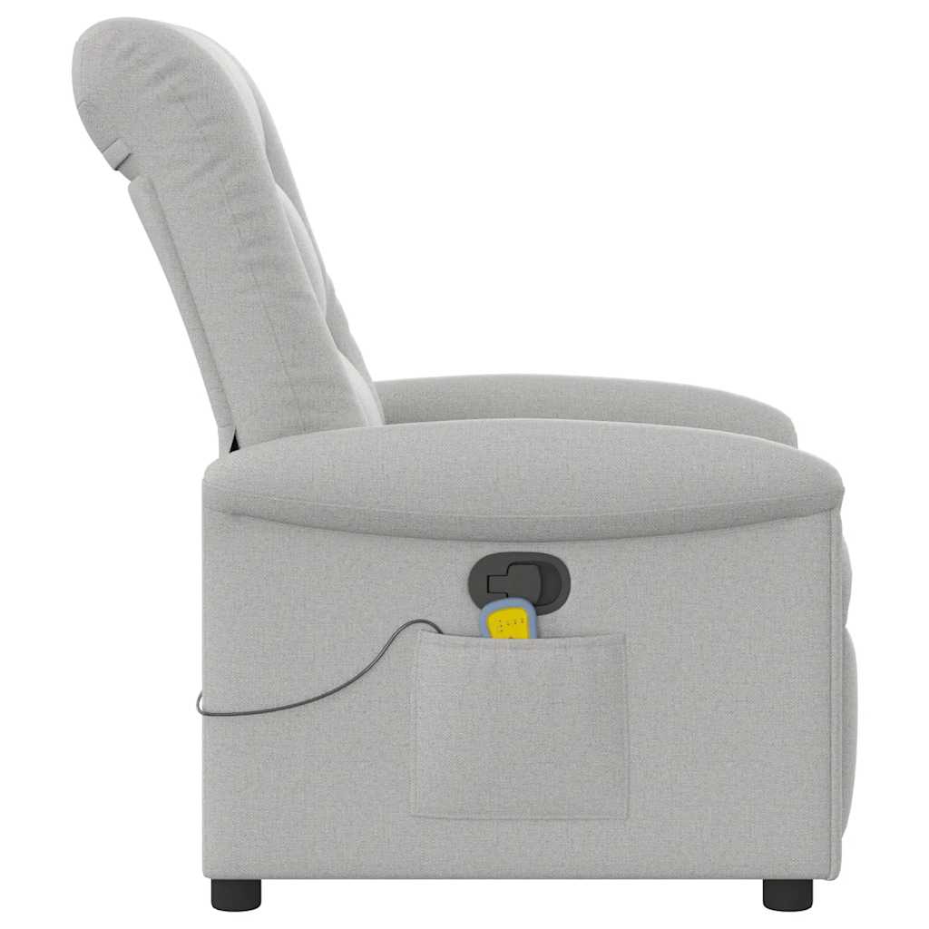 Fauteuil de massage inclinable gris nuage tissu - XIOS