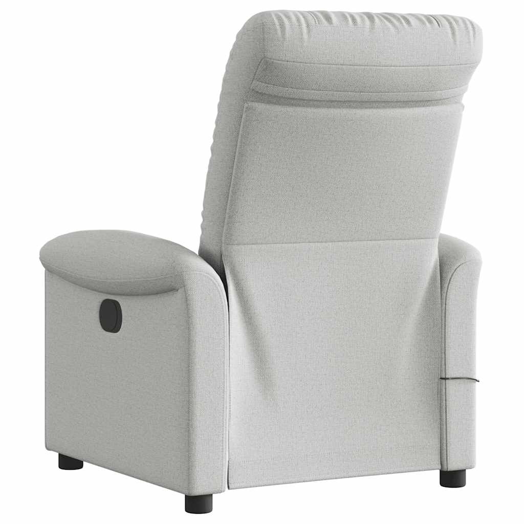 Fauteuil de massage inclinable gris nuage tissu - XIOS