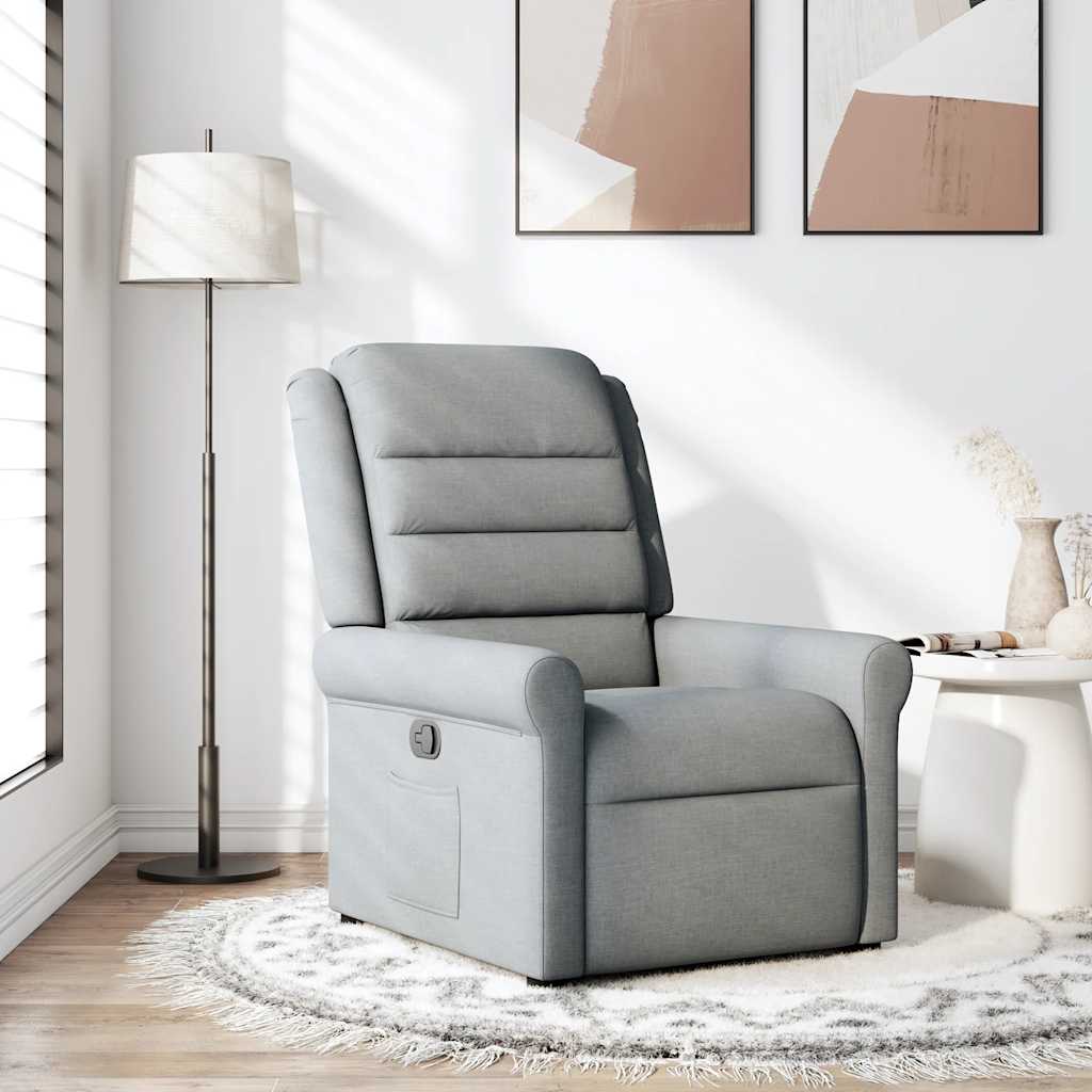 Fauteuil inclinable Gris clair Tissu - XIOS