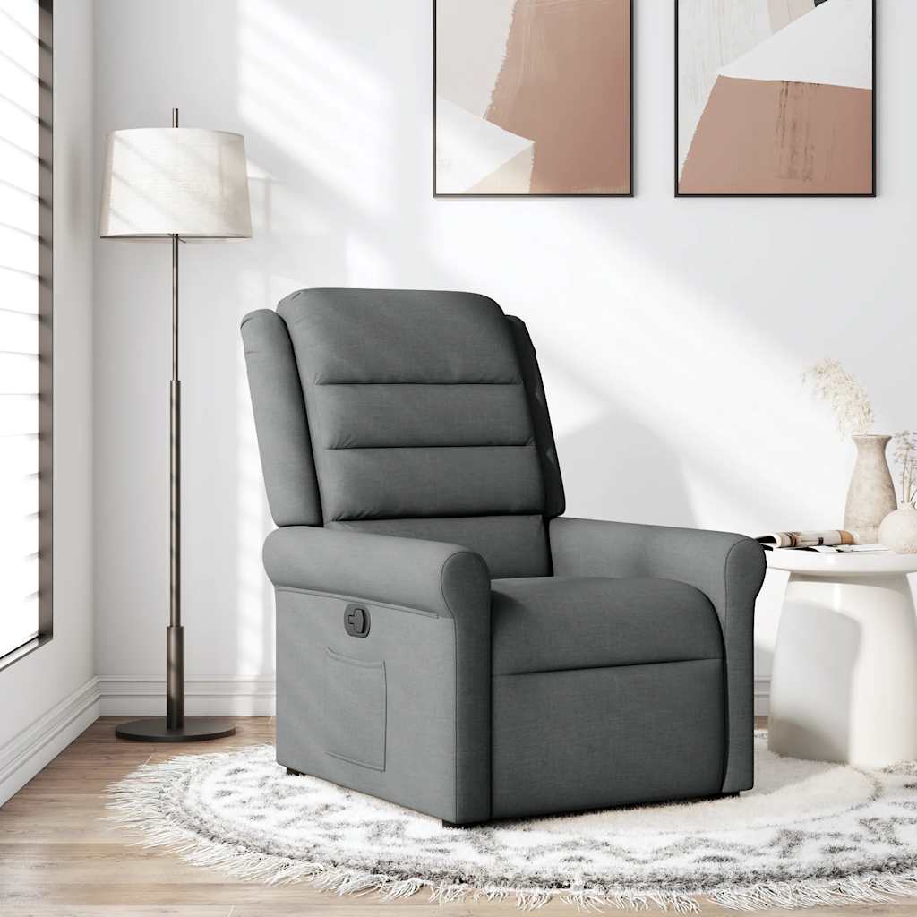 Fauteuil inclinable Gris foncé Tissu - XIOS