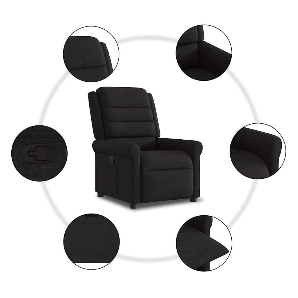 Fauteuil inclinable Noir Tissu - XIOS