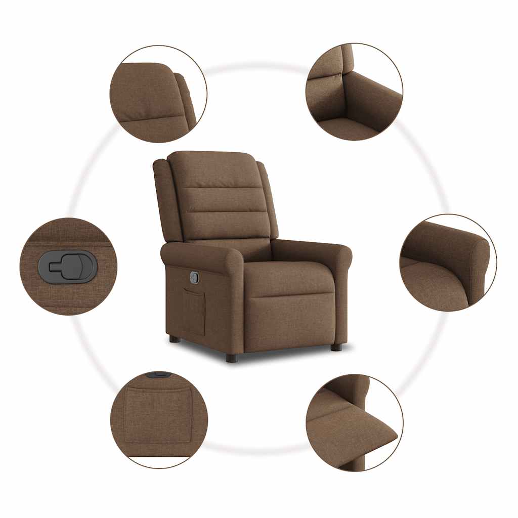 Fauteuil inclinable Marron Tissu - XIOS