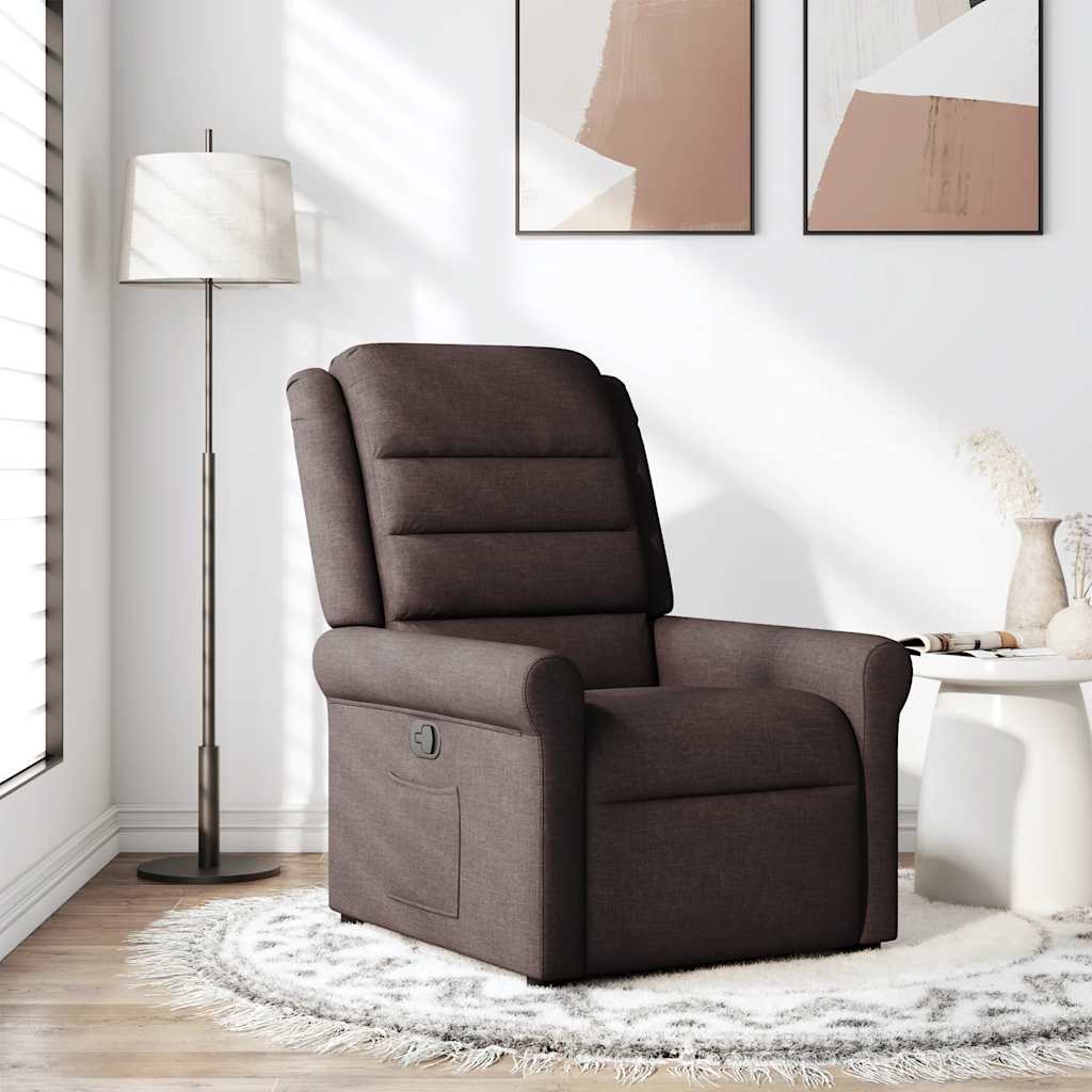 Fauteuil inclinable Marron foncé Tissu - XIOS