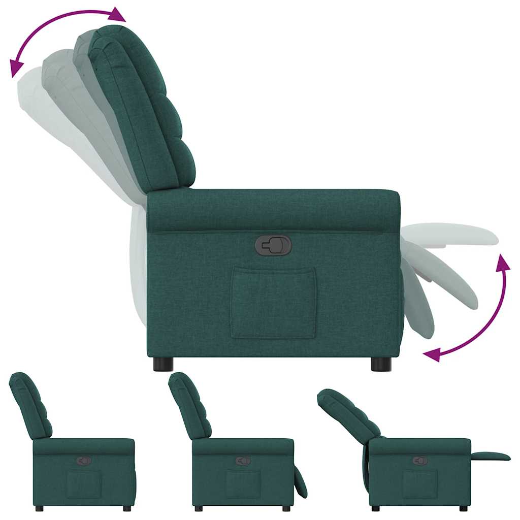 Fauteuil inclinable Vert foncé Tissu - XIOS