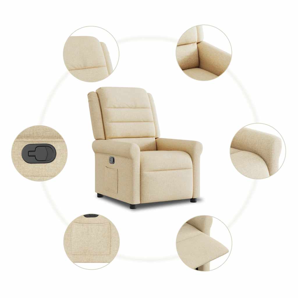 Fauteuil inclinable Crème Tissu - XIOS
