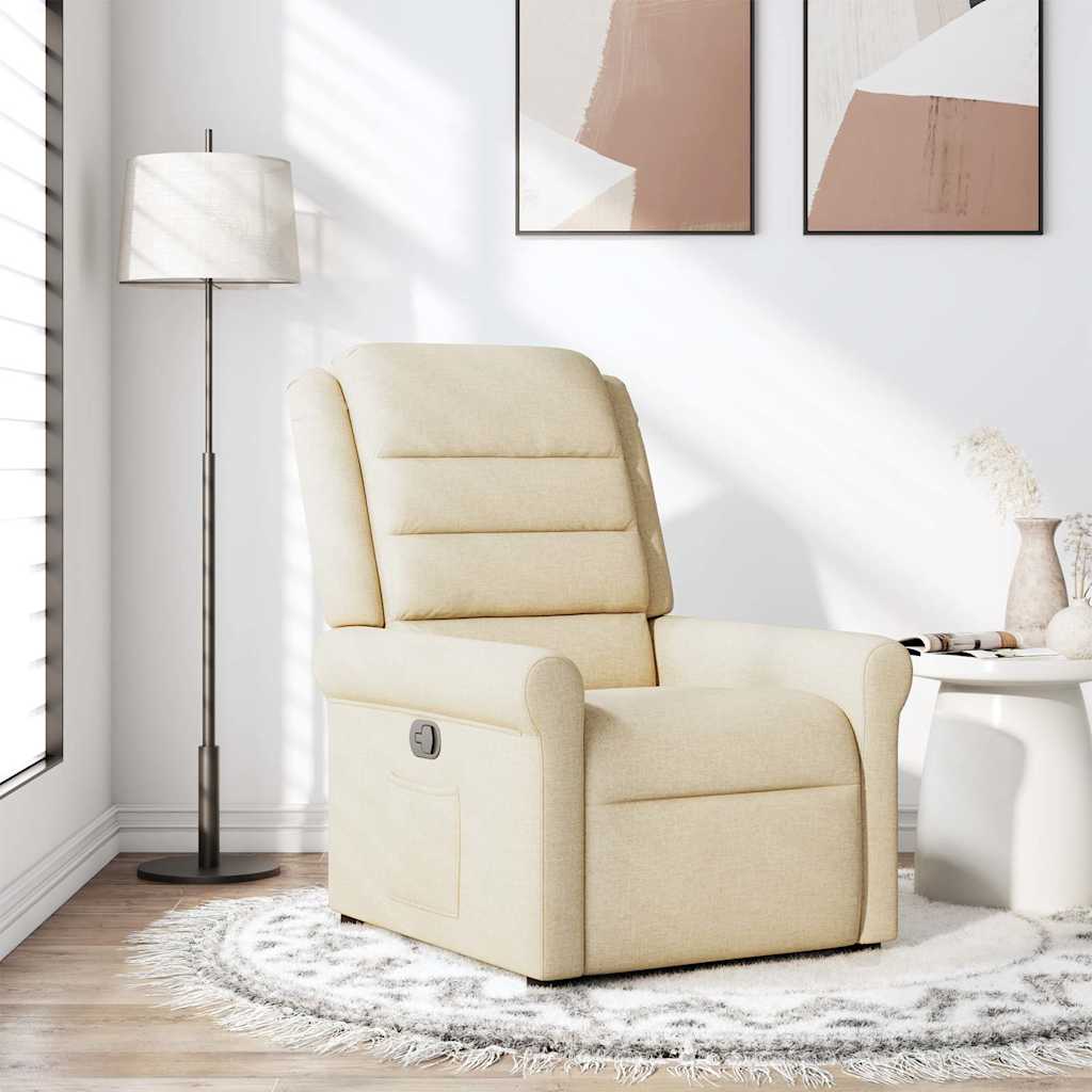 Fauteuil inclinable Crème Tissu - XIOS