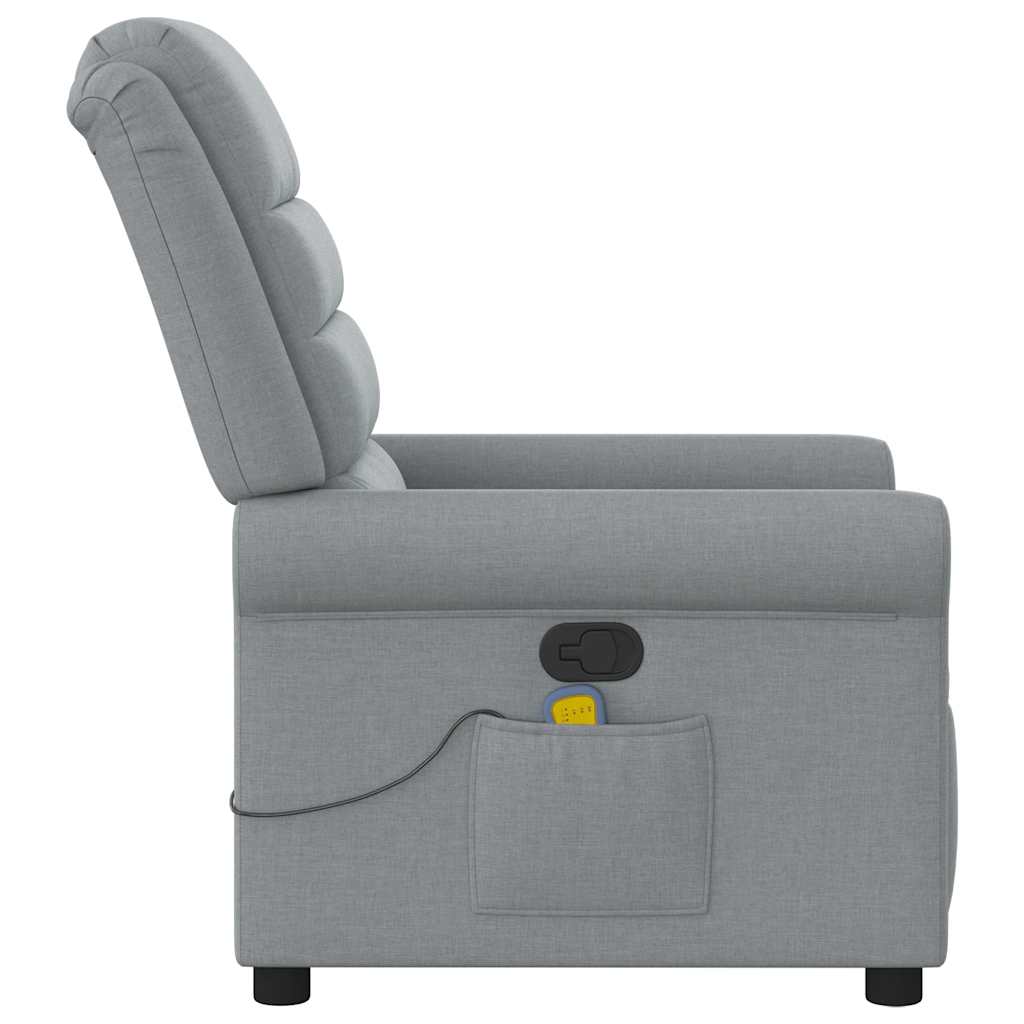 Fauteuil de massage inclinable Gris clair Tissu - XIOS